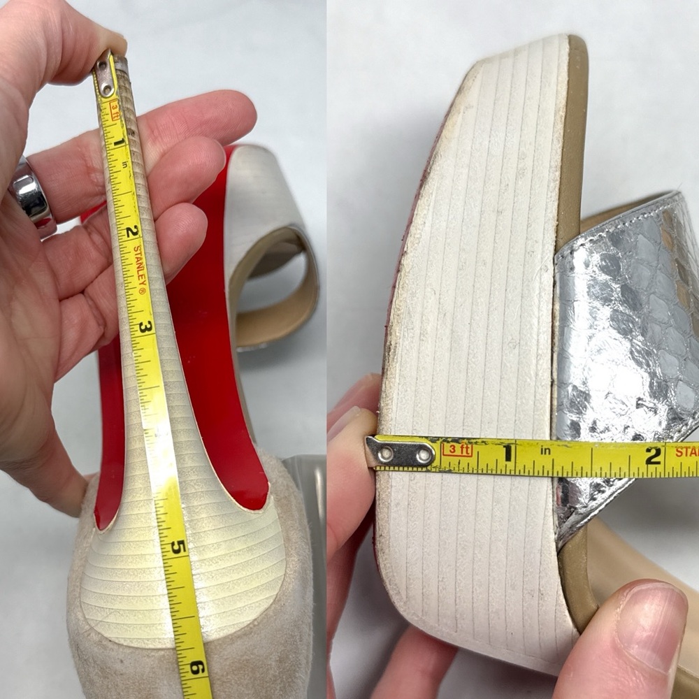 Christian Louboutin Dufoura 140 PVC Python Platform Stiletto Sandal Heels 40 - Picture 14 of 16